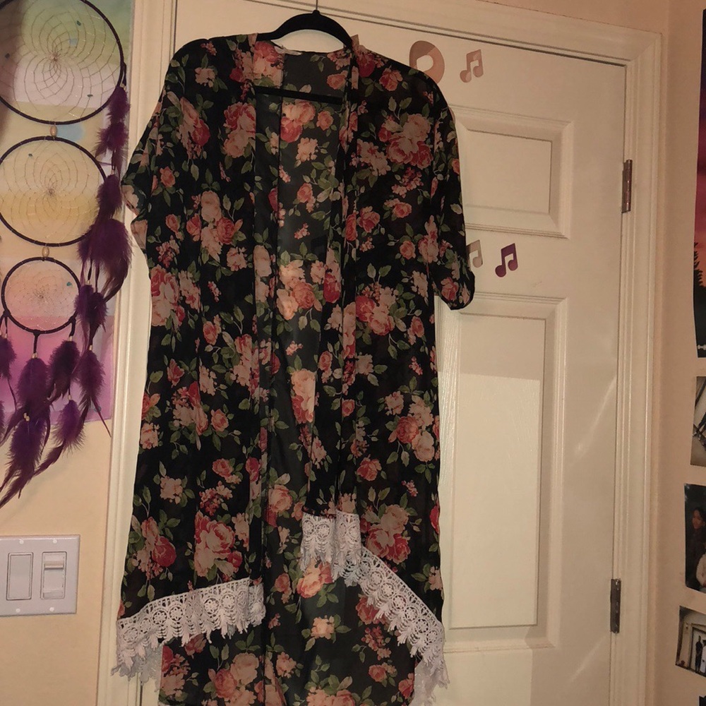 floral print kimono